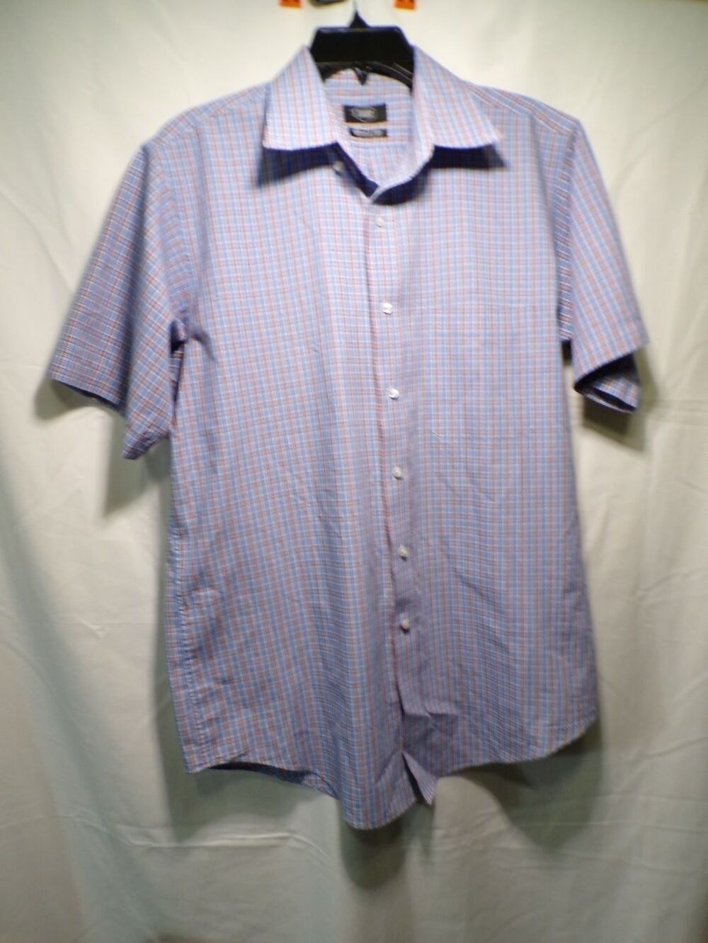 Berkley Jensen Men’s T Shirt Multicolor Plaid Short Sleeve Medium Cotton Blend